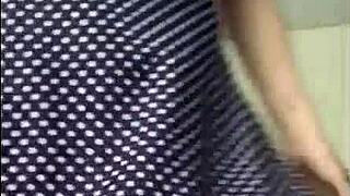 college cutie teases shaved pussy upskirt before creampie