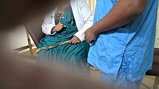 Shy Indian Nurse Secretly Fucks Patient as Doctor Watches Shocked