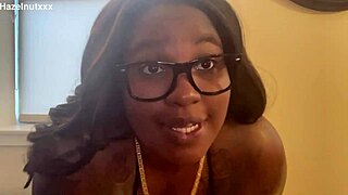 Hazelnutxxx's Bikini Ebony Face Light-Up Thrill!