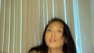 Curvy Asian babe tries sexy lingerie and bikinis showing big ass natural tits puffy pussy lips