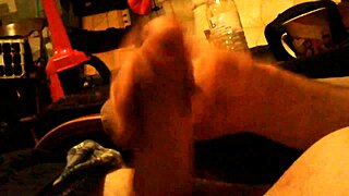 boyfriend casually playing with his cock while hanging with friend