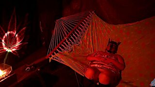 chubby amateur fingers wet pussy moaning in tent hammock