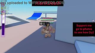 Roblox fighting game turns sus with public outdoor pussy riding and boob fights on tits