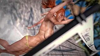 Petite Redhead Piercing Teases Topless Beach Ball Play With Thug
