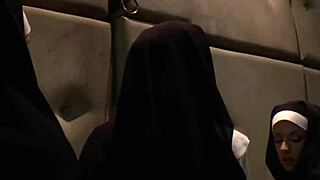 ROUND-ASS LESBIAN NUNS FINGER GAPE EACH OTHER'S WET HOLES WITH HUGE DILDOS