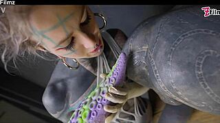 Tattooed Dominatrix Stretches Tranny Ass with Fisting Femdom