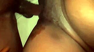 BIG BLACK COCK Rips Clothes Off Ebony Slut in Creampie 3some