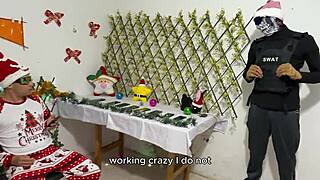 Xmas Latina Begs for Phone with Shop Sex No Cash Cuckold Fantasy POV