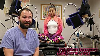 Doctor tampa licks raya nguyen's shaved pussy