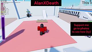 Roblox fighting game turns sus with public outdoor pussy riding and boob fights on tits