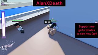 Roblox fighting game turns sus with public outdoor pussy riding and boob fights on tits