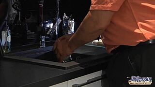 Sexy Redhead Pierced Tongue Sucks Old Man Cock Fucks Doggystyle Swallows Cum