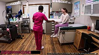 Tampa Uni Exam Fingers Serena Morgan's Petite Ass!
