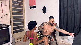 Fresh from Rio, Naughty Stepmom Ana Sasubuga Begs for Interracial Creampie in Her Wet Pussy