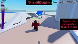 Roblox fighting game turns sus with public outdoor pussy riding and boob fights on tits