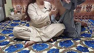 Arabic boss bends Pakistani desi aunty over bedroom for hard doggystyle pounding Hindi audio