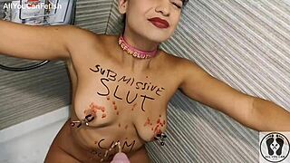 ana spears begs for bdsm golden shower humiliation on her body