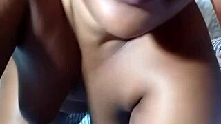 thick ebony roommate cleans her shaved fat pussy and huge ass in dorm bath