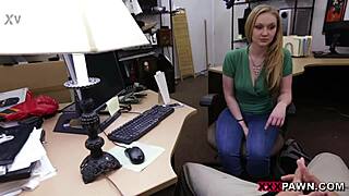 playin games for a hot blonde's facial cumshot on natural tits blowjob