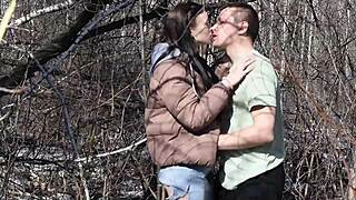 Young Forest Slut Caught Bent Over for Rough Doggystyle Daddy Pounding and Screaming Orgasms