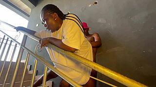 big ass bbw gets fucked hard in the staircase 🍑💦