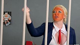 blonde leya falcon gapes huge in make america gape again