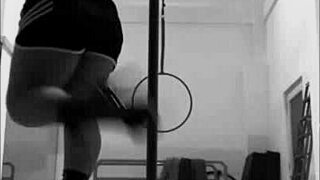 Pinay shakes big ass pole dancing in heels aerial hoops oops!