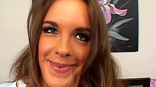 Beautiful brunette lady's big tits bounce in doggy and missionary pounding