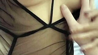 asian cutie plays nipples before heavy pussy pounding