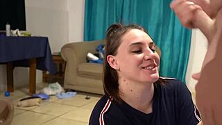 pretty pawg milf's face gets nonstop cumshots in homemade compilation