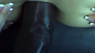 Monster cocks stretch her shaved pussy wide open