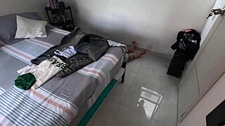 the cleaning lady had no clue i was home watching her bend over that big ass