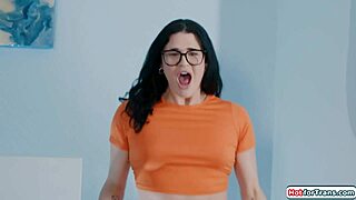 shemale yoga session turns into bareback tranny dick sucking anal threesome