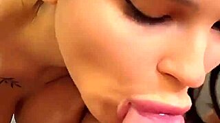 Busty teen 18+ deepthroats massive cock in steamy pov