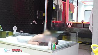 Blonde Brazilian Wife Punishes Cuckold and Fucks Black Stud in Bathtub Bareback