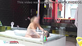 Blonde Brazilian Wife Punishes Cuckold and Fucks Black Stud in Bathtub Bareback