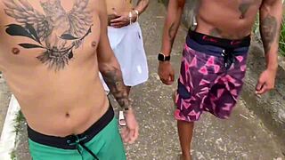 maloca lost on sao paulo street hooks two hung brazilian studs