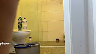 Super sexy mini shorts while cleaning that big ass!