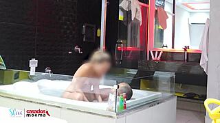 Blonde Brazilian Wife Punishes Cuckold and Fucks Black Stud in Bathtub Bareback