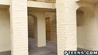 Experienced Blonde Teen Boldly Takes Two Dongs Deep