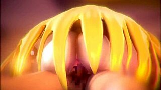 one day with infinite squirting hentai girl riding monster cock!