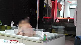 Blonde Brazilian Wife Punishes Cuckold and Fucks Black Stud in Bathtub Bareback