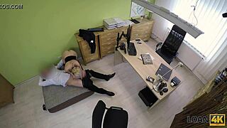 Loan4k Delivery Girl Handles Your Sausage In Office Interview