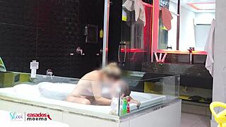 Blonde Brazilian Wife Punishes Cuckold and Fucks Black Stud in Bathtub Bareback