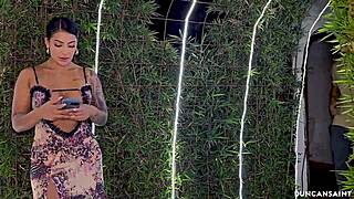 This ass-eating whore hooks up on the rooftop with a random guy!
