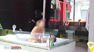 Blonde Brazilian Wife Punishes Cuckold and Fucks Black Stud in Bathtub Bareback