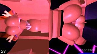Roblox sluts take massive cocks in wild threesome pounding