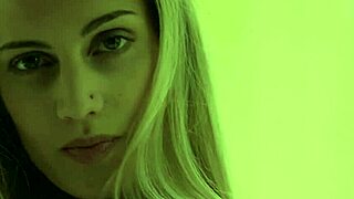 Skinny Blonde Italian Milf Strips Perky Small Tits Tease