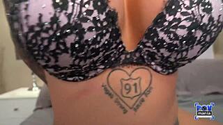 pov brunette austin lynn drains miles long huge cock