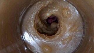 Pussy Toy Overflows with Precum Extreme 4K Vagina Close-Up Squirt